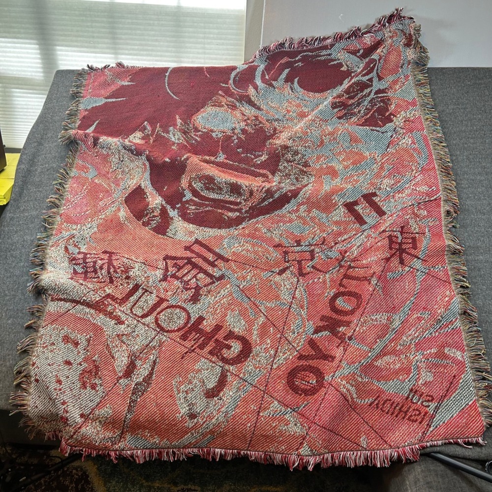 Tokyo Ghoul Ken Kaneki Sui Ishida Woven Tapestry Throw Blanket 48x55 Anime Art - Picture 2 of 4